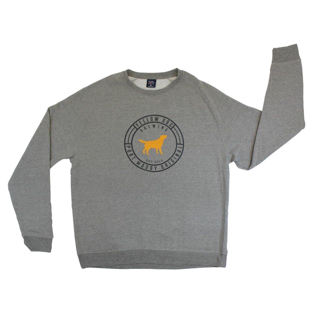 Circle Badge Crewneck Sweater Yellow Dog Brewing